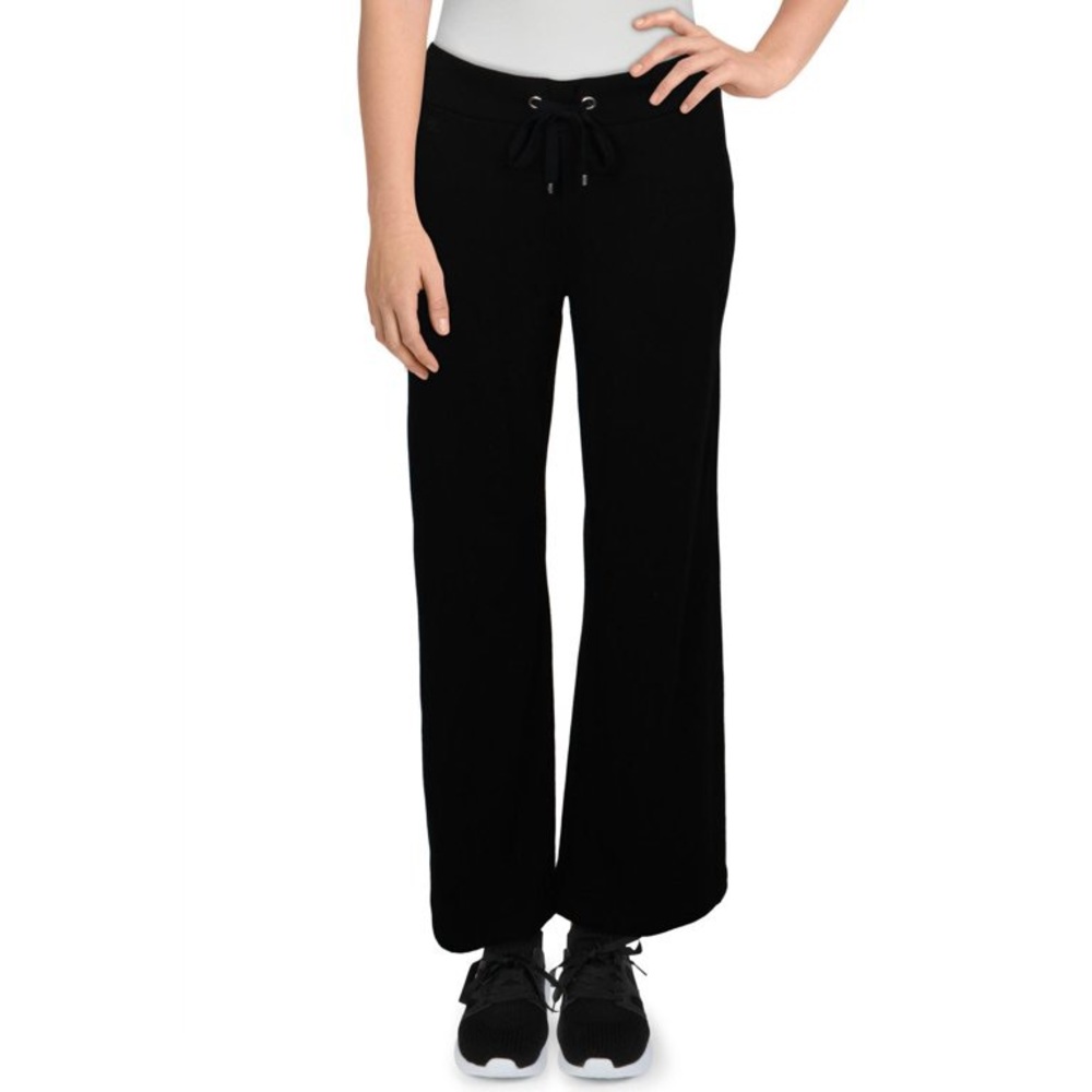 Lauren Ralph Lauren Womens Chuck Cotton Straight Leg Sweatpants Black M